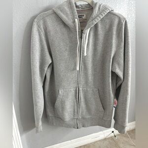 Lands end grey zip up